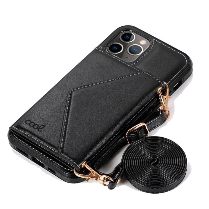 Cool Funda Colgante Wallet Negra para iPhone 11 Pro