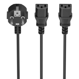 Cable CPU AISENS CEE7/M-2xC13/H 3m Negro (9A132-0865)