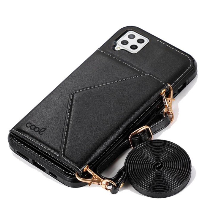 Cool Funda Colgante Wallet Negra para Samsung Galaxy A42 5G