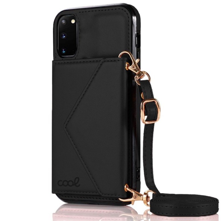 Cool Funda Colgante Wallet Negra para Samsung Galaxy S20