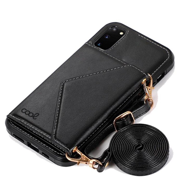 Cool Funda Colgante Wallet Negra para Samsung Galaxy S20
