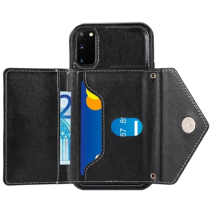 Cool Funda Colgante Wallet Negra para Samsung Galaxy S20