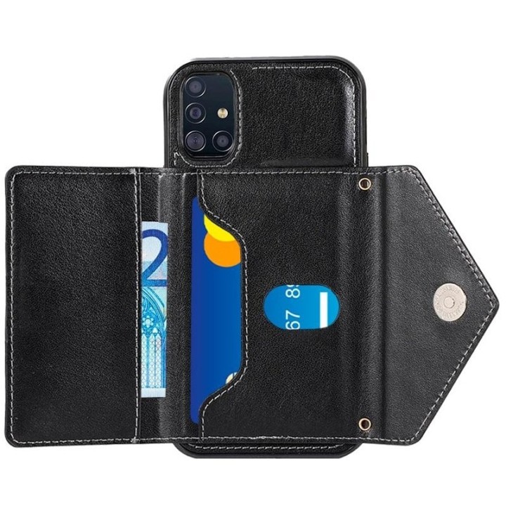 Cool Funda Colgante Wallet Negro para Samsung Galaxy A51