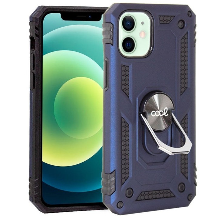 Cool Funda Hard Azul con Anilla para iPhone 12/12 Pro