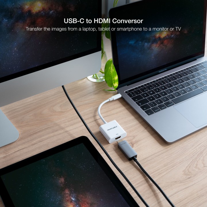 Nanocable USB-C 3.0/M a HDMI/H 15cm Blanco (10.16.4102)