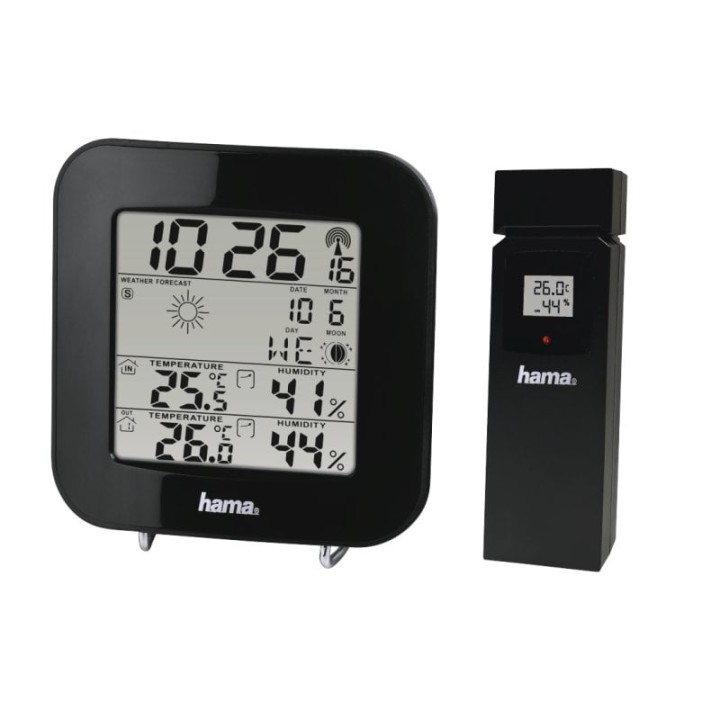 Hama EWS-200 Estación Meteorológica + Sensor Exterior Negro