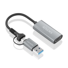Conversor AISENS USB-A/C/M a HDMI/H 12cm (A109-0913)