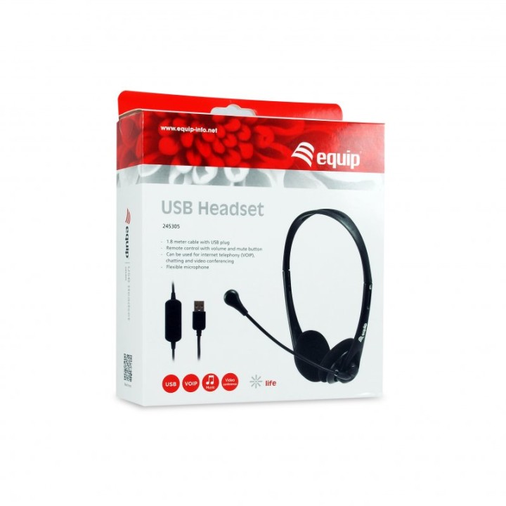 Equip 245305 Auriculares USB con Micrófono