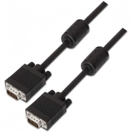 Aisens Cable SVGA con Ferrita Macho/Macho 25m Negro