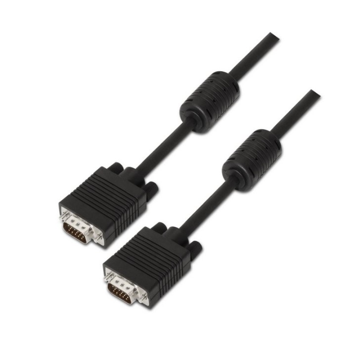 Aisens Cable SVGA con Ferrita Macho/Macho 25m Negro