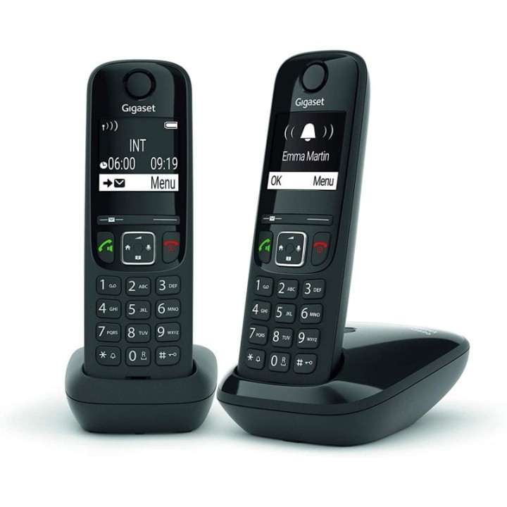 Gigaset AS690 Duo Pack de Teléfonos Inalámbricos Negros