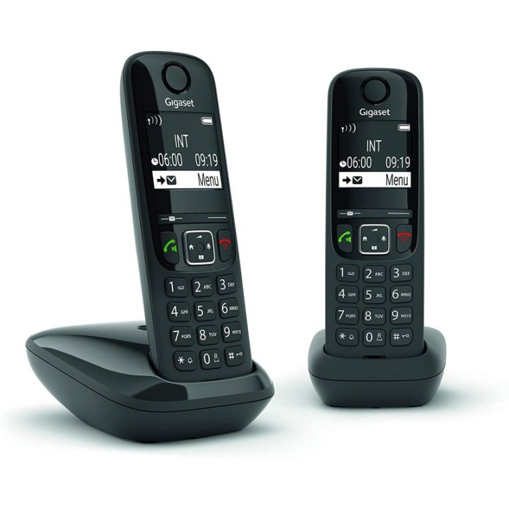 Gigaset AS690 Duo Pack de Teléfonos Inalámbricos Negros