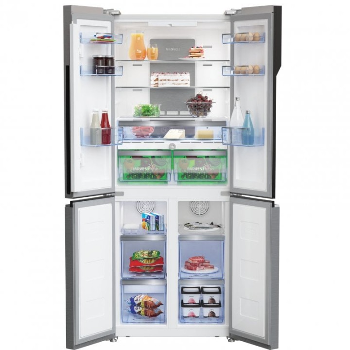 Beko GNE480E30ZXPN Frigorífico Americano 4 Puertas F Acero Inoxidable