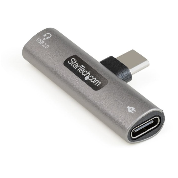 StarTech Adaptador de Audio y Carga USB-C Macho/Hembra Plata