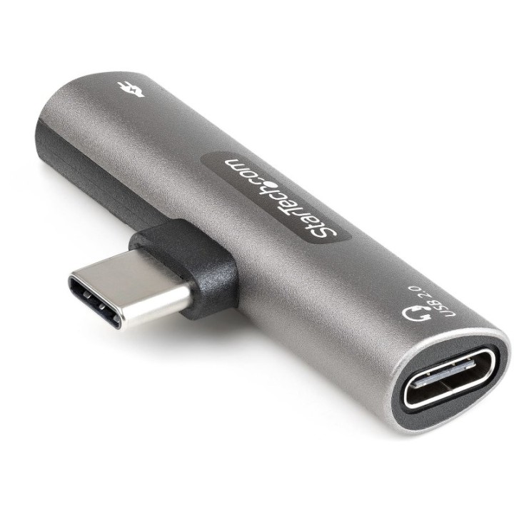 StarTech Adaptador de Audio y Carga USB-C Macho/Hembra Plata