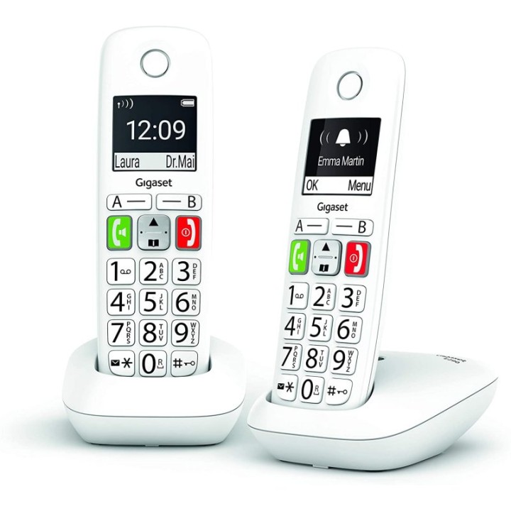 Gigaset E290 Teléfono Inalámbrico Duo Blanco