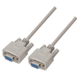 Aisens Cable Serie Null Modem DB9 Hembra/Hembra 1.8m Beige