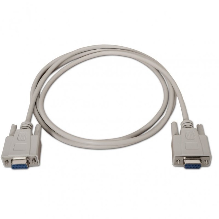 Aisens Cable Serie Null Modem DB9 Hembra/Hembra 1.8m Beige