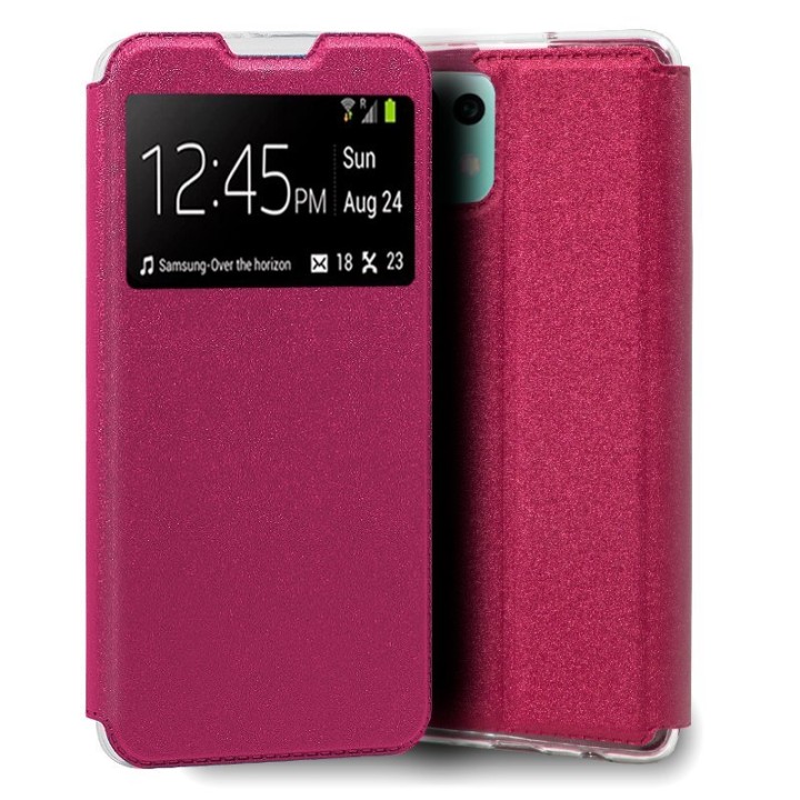 Cool Funda Flip Cover Liso Rosa para Xiaomi Mi 11 Lite/Mi 11 Lite 5G