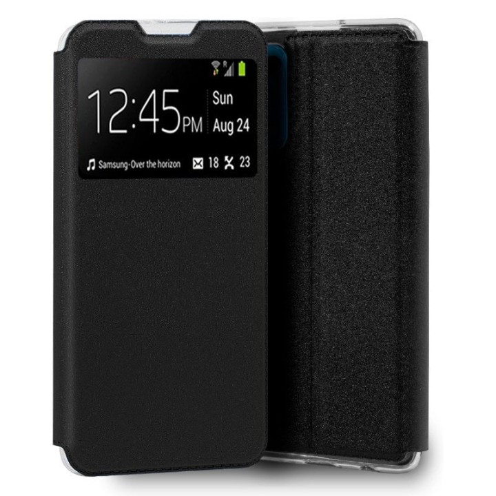 Cool Funda Flip Cover Liso Negro para Oppo Find X3 Lite