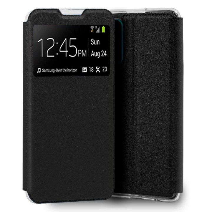 Cool Funda Flip Cover Liso Negro para Oppo A94 5G