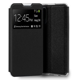 Cool Funda Flip Cover Liso Negro para Realme 8 / 8 Pro