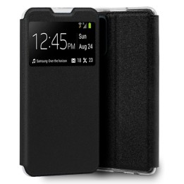 Cool Funda Flip Cover Liso Negro para Realme 8 5G