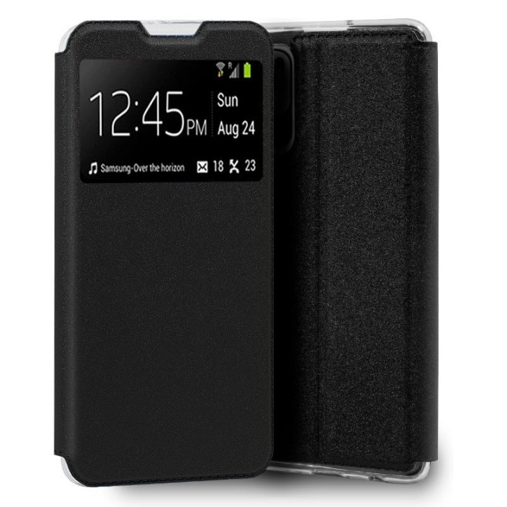 Cool Funda Flip Cover Liso Negro para Xiaomi Redmi Note 10 5G/Pocophone M3 Pro 5G
