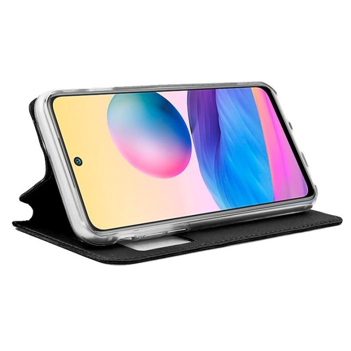Cool Funda Flip Cover Liso Negro para Xiaomi Redmi Note 10 5G/Pocophone M3 Pro 5G