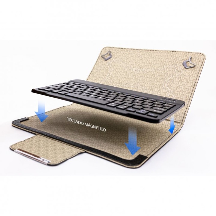 Talius CV-3007 Funda con Teclado Bluetooth para Tablet hasta 10"