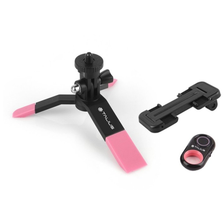 Talius TRI01 Kit Trípode + Mando Bluetooth Rosa