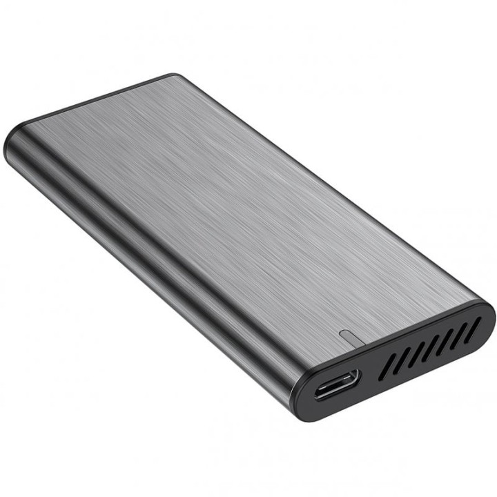 Aisens Ultra Data Caja Externa para Disco Duro SSD M.2 SATA USB-C 3.1 Gris