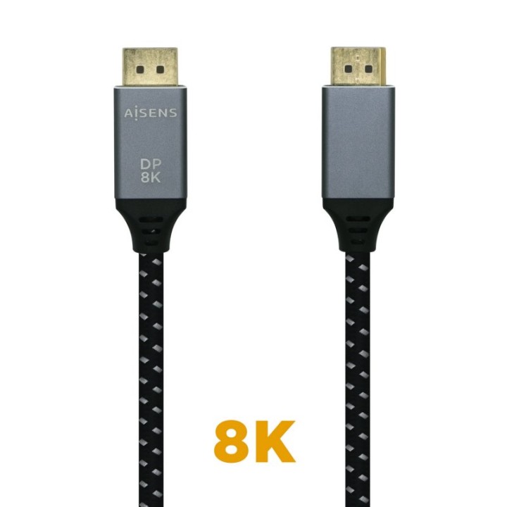 Aisens Cable Displayport V1.4 Macho/Macho 1.5m Gris