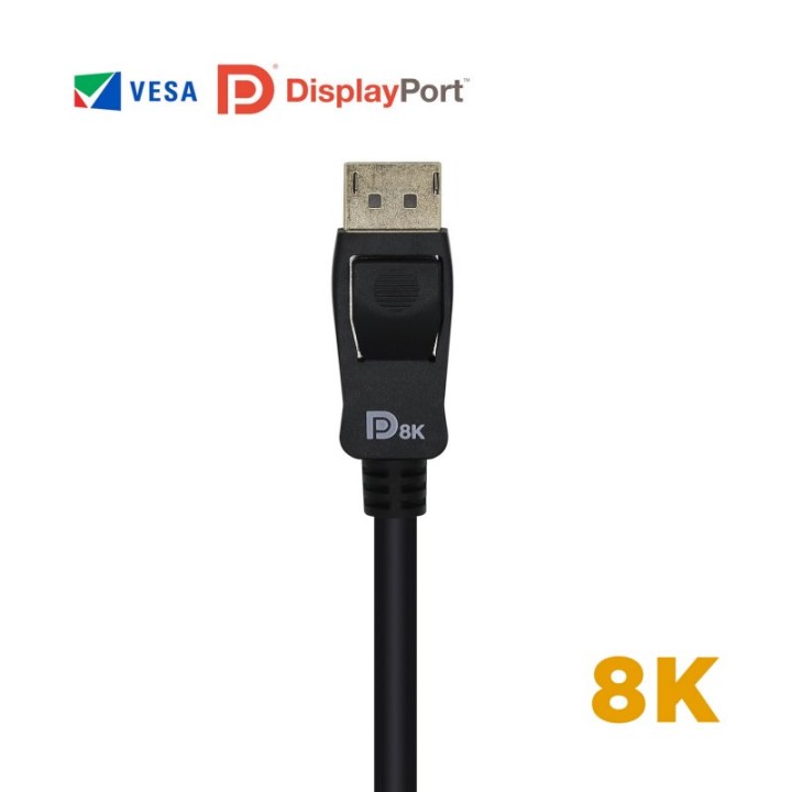 Aisens Cable Displayport V1.4 Macho/Macho 50cm Negro