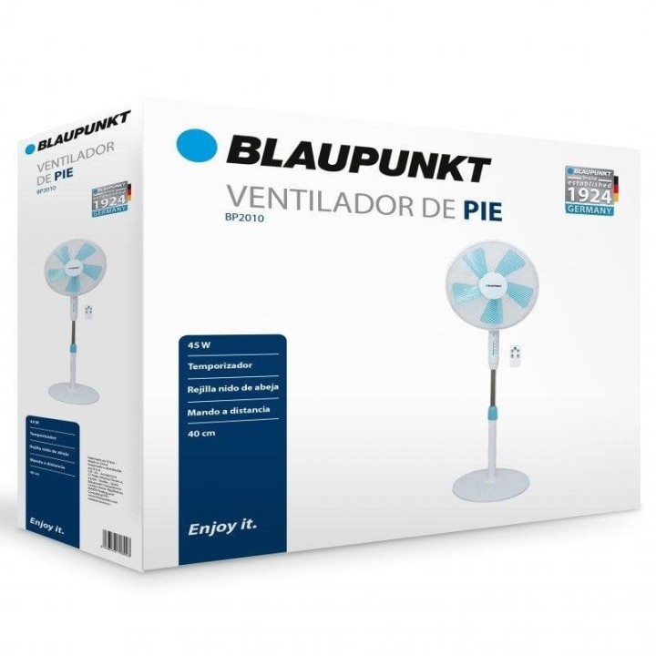 Blaupunkt Ventilador de Pie con Mando 45W Blanco