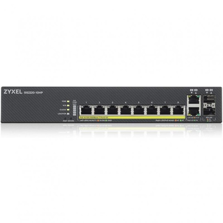 Zyxel GS2220-10HP Switch 10 Puertos Gigabit + 2 SFP