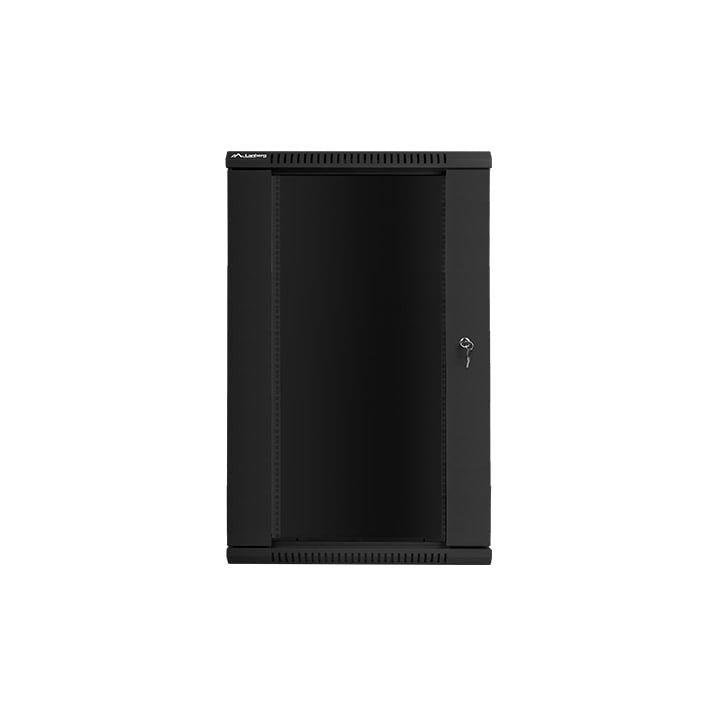 Gabinete rack mural Lanberg WF01-6622-10B 22U 19" acero IP20 negro 60kg autoinstalable