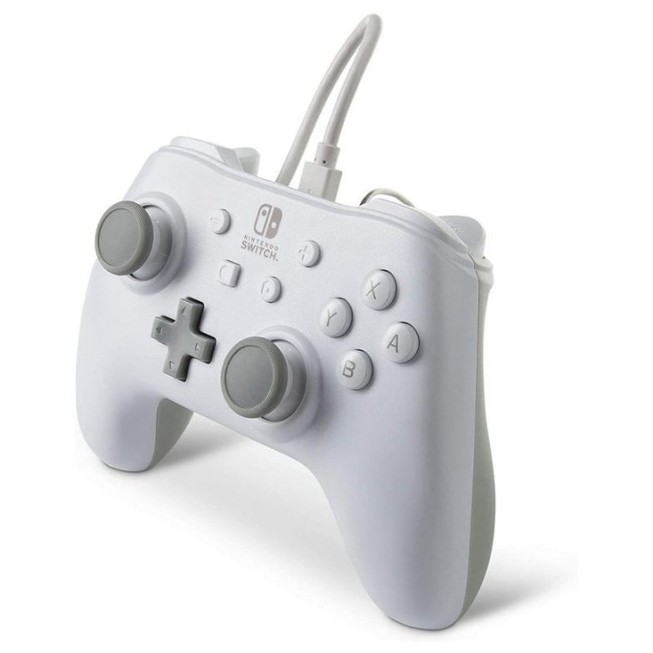 Power A Mando con Cable Blanco Mate para Nintendo Switch