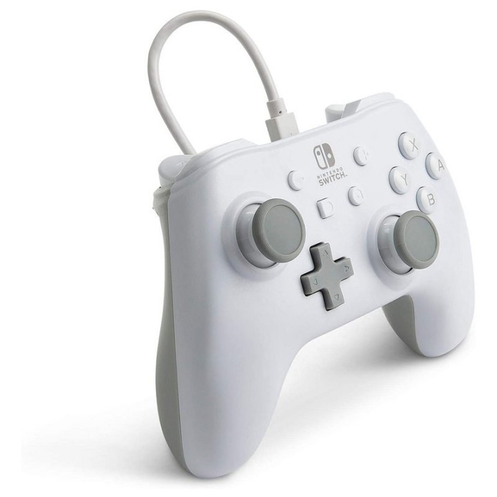 Power A Mando con Cable Blanco Mate para Nintendo Switch