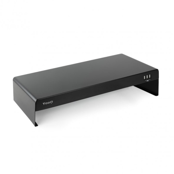 TooQ TQMR0124 Soporte Elevador para Monitor/Portátil con 3 Puertos USB Negro