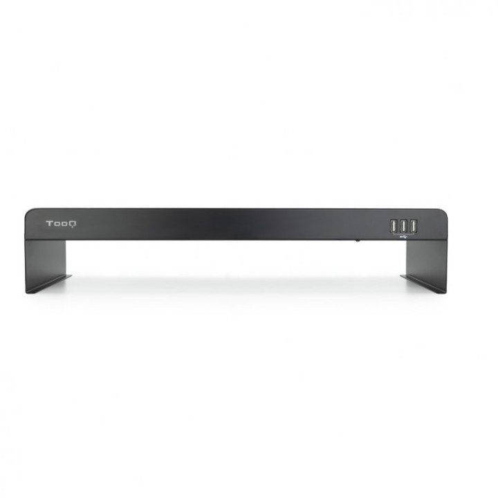 TooQ TQMR0124 Soporte Elevador para Monitor/Portátil con 3 Puertos USB Negro