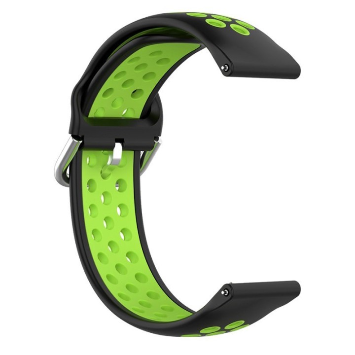 Cool Correa Universal Goma Negro-Verde 20mm para Amazfit Bip/GTS/Bip Lite/Huawei/Samsung/Cool Oslo