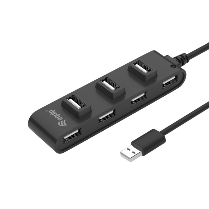 Hub EQUIP 7xUSB 2.0 Negro (128957)