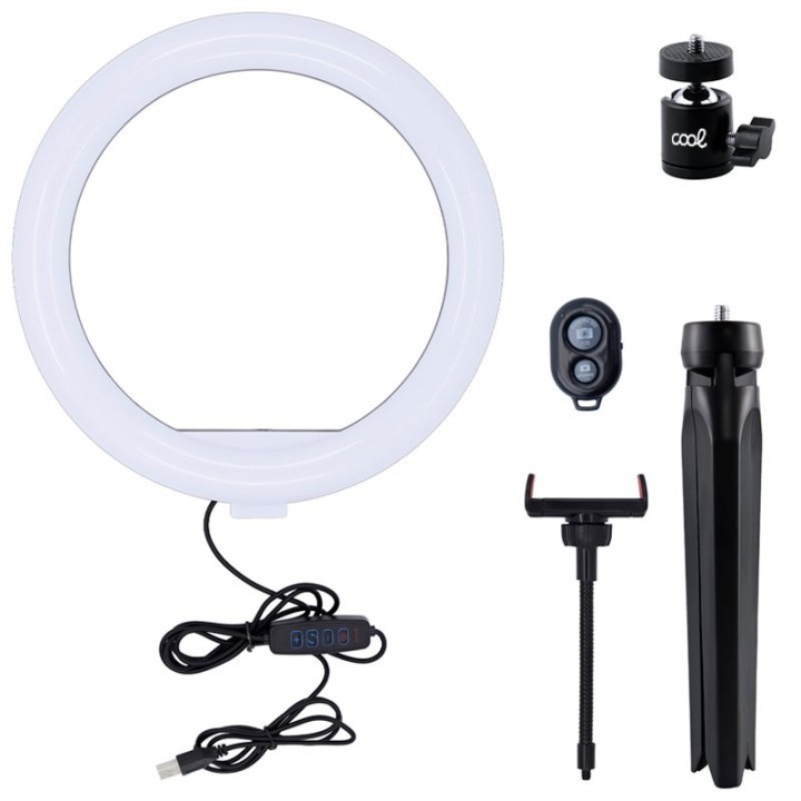 Cool Aro de Luz LED Sobremesa + Mando Bluetooth