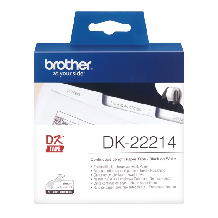 Cinta de Papel Continua BROTHER 12mm 30.48m (DK-22214)