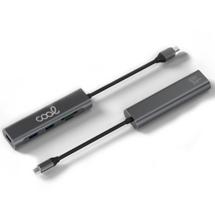 Cool Hub Tipo-C 5 Puertos 3x USB 3.0/SD/Micro SD