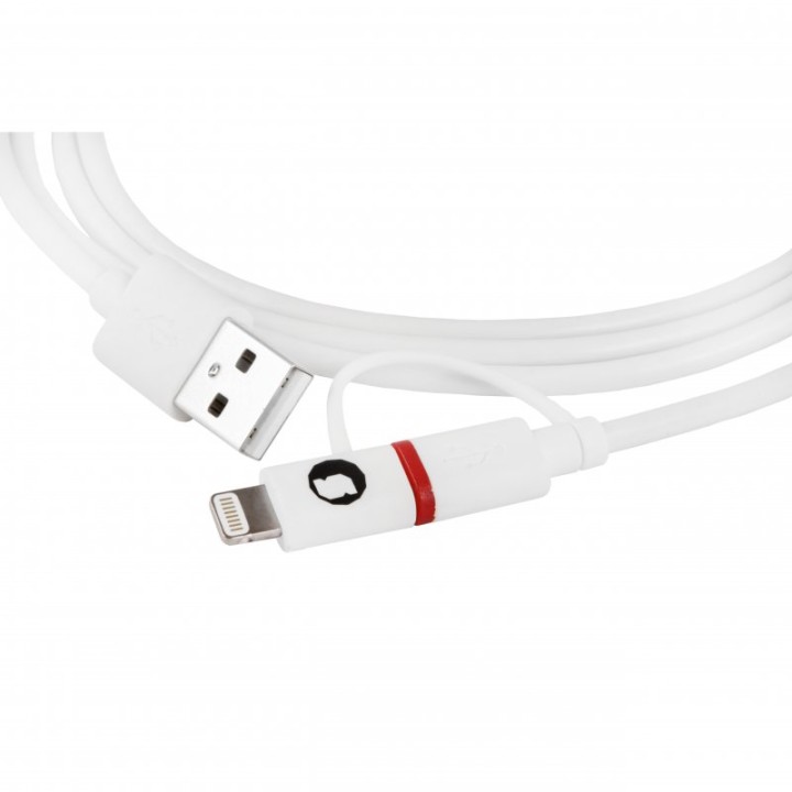 SilverHT Cable Combo MFI MicroUSB + Lightning Negro