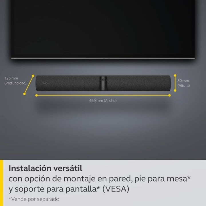 Jabra PanaCast 50 Barra de Vídeo Panorámico 4K Negro