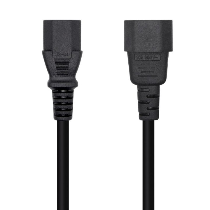 Aisens Cable de Alimentación C13 a C14 Hembra/Macho 3m Negro