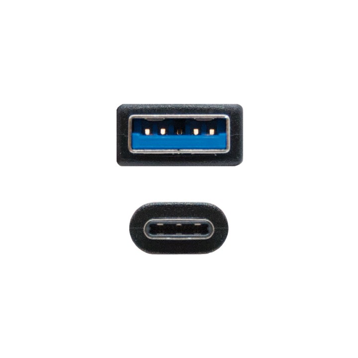 Nanocable USB-C/M a USB A/M 1m Negro (10.01.4001)
